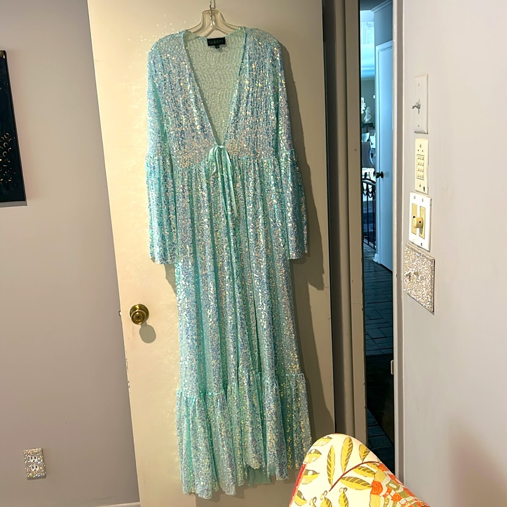 Sequined dress 👗 CLUB-EXX size L/XL
Aqua - Picture 3 of 8